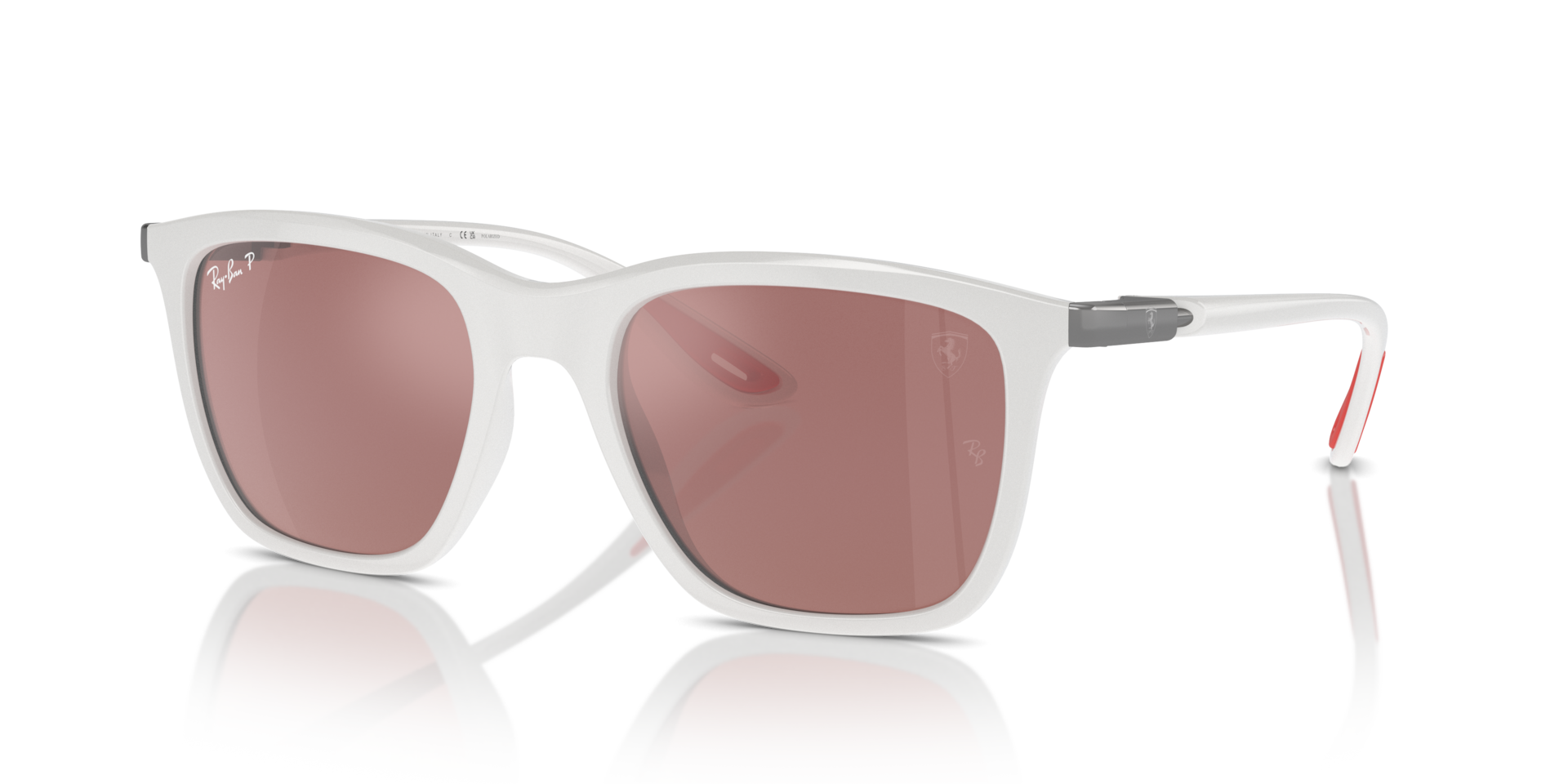 Ray-Ban Scuderia Ferrari Leclerc Special Edition 2024 Polarized Lenses Lunettes De Soleil - Monture Blanc Verres Argent 54-20 polariss 133 €