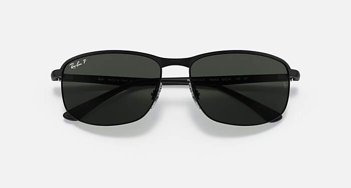 RB3671 POLARIZED+ LENSES Sunglasses in Black and Dark Grey
