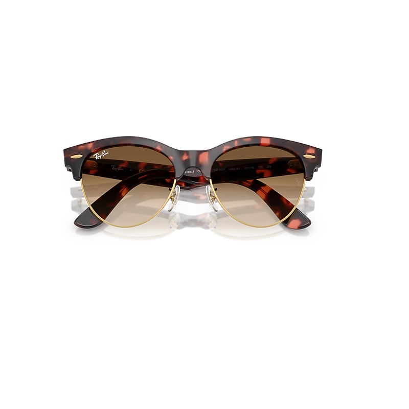 Ray-Ban Clubmaster Way Sunglasses Pink Tortoise Frame Brown Lenses 51-19