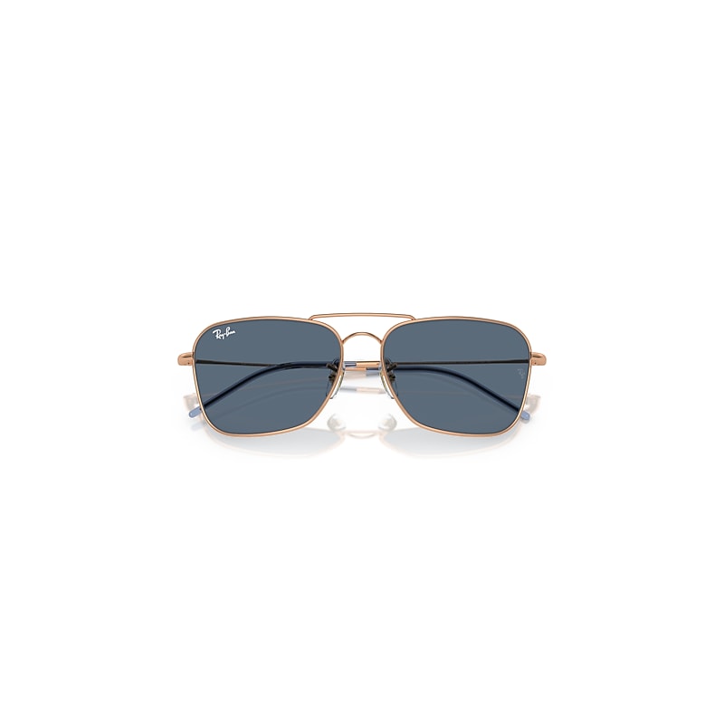 Ray-Ban RBR0102S Caravan Reverse 92023A Men's Sunglasses Gold Size 58