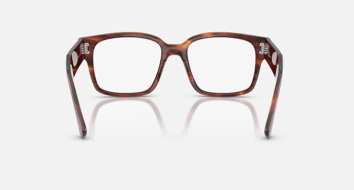 LAURENE OPTICS BIO-BASED Eyeglasses with Striped Havana and Clear