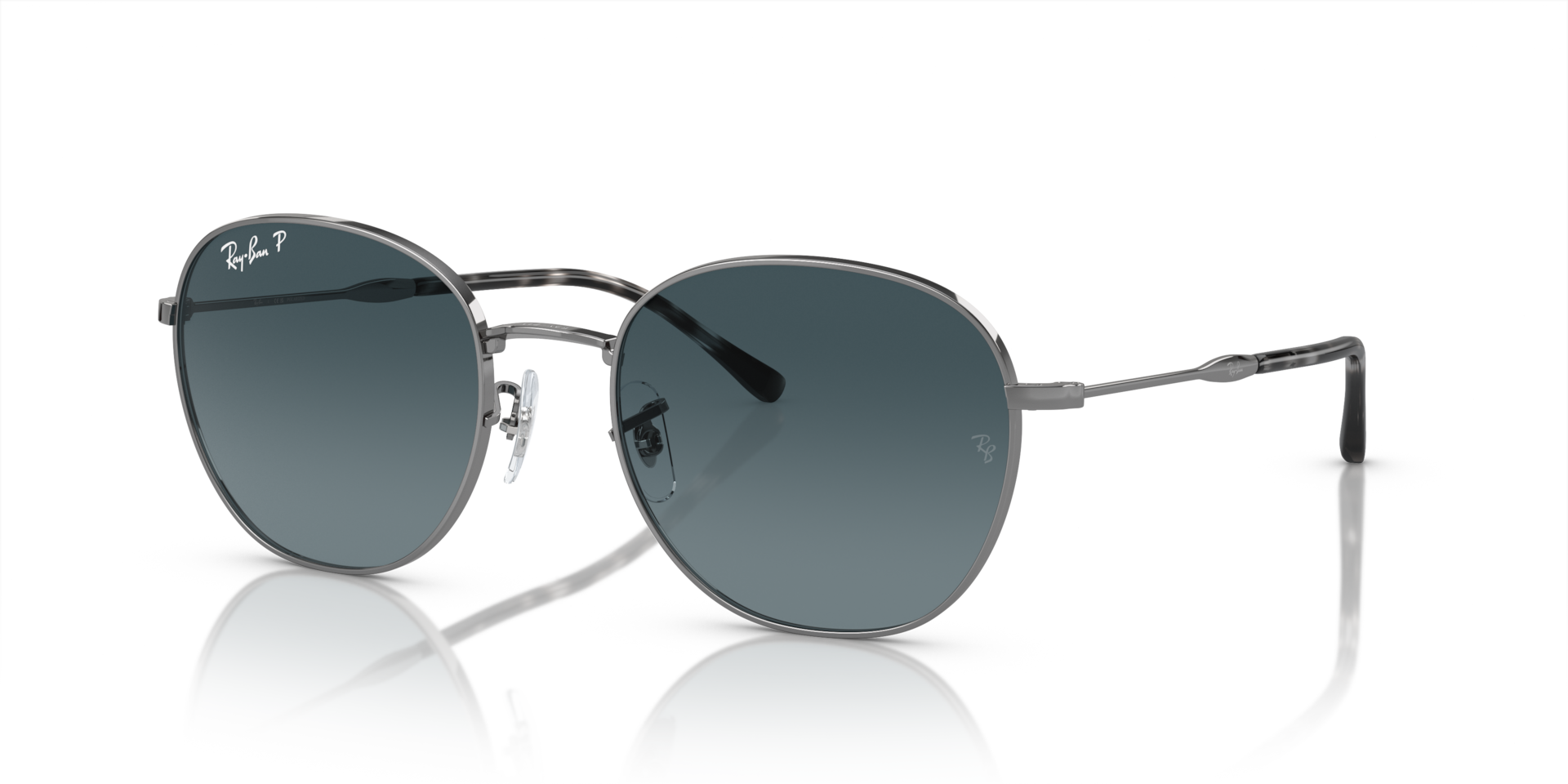 RB3809 Polarized Sunglasses in Gunmetal and Blue Polarized (55-20