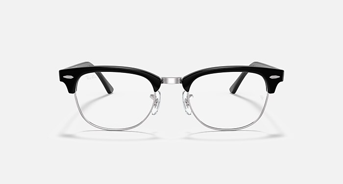 CLUBMASTER OPTICS メガネ シルバー上にブラック と クリア (51-21