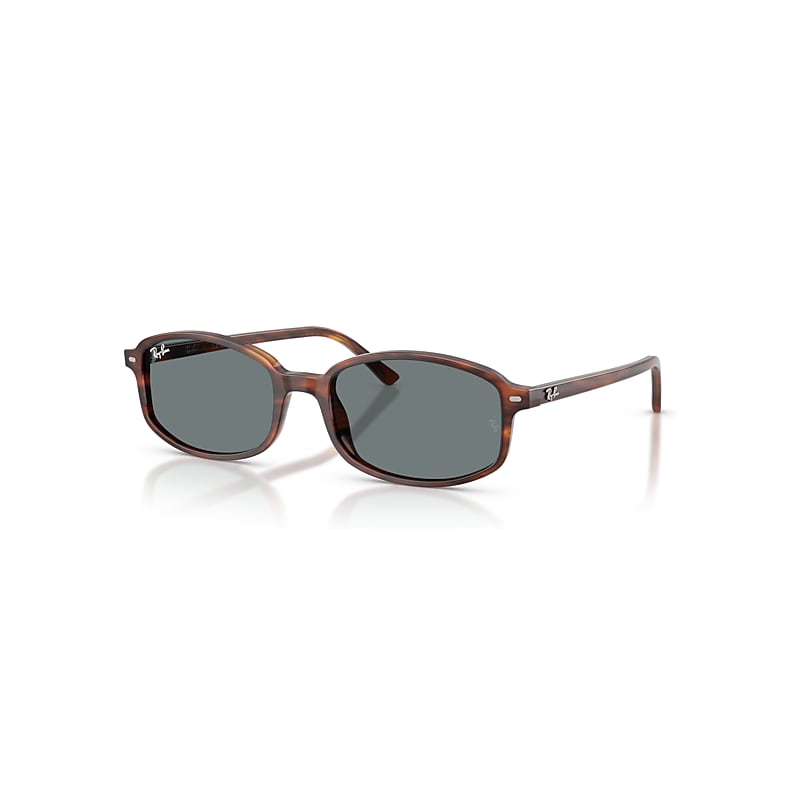 Ray-Ban Sunglasses  Sam - Striped Havana Frame Blue Lenses 56-19, RB2232