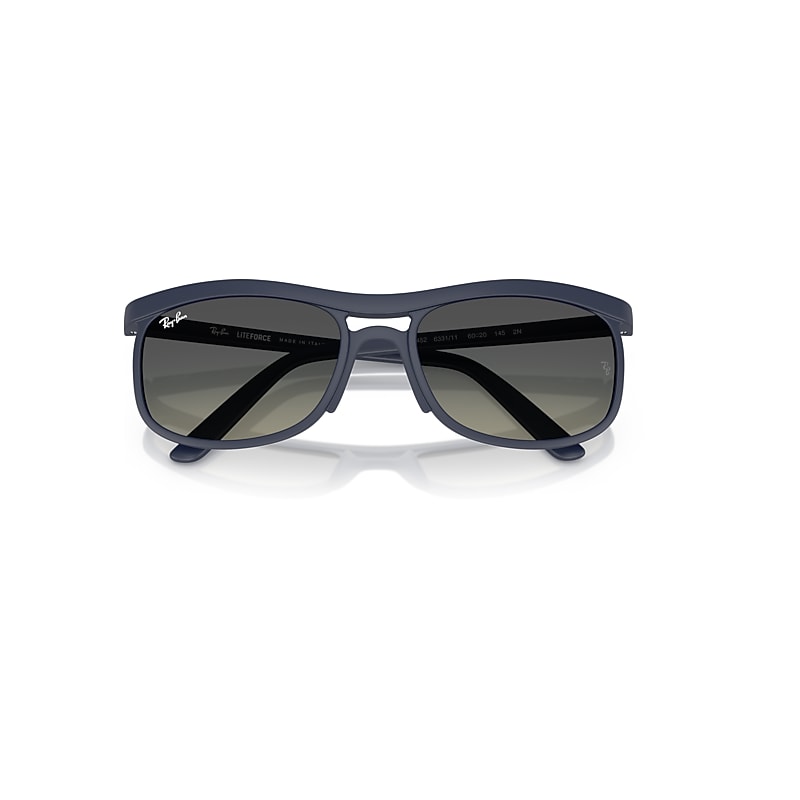 Ray-Ban Rb4452 Liteforce Sunglasses Sand Dark Blue Frame Grey Lenses 56-20