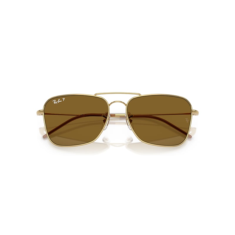CARAVAN REVERSE Sunglasses in Arista Gold and Polarized Dark Brown