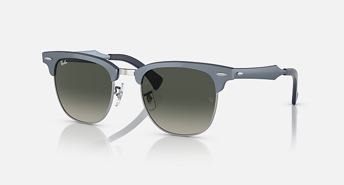 Ray-Ban RB 3507 138/M8 サングラス CLUBMASTER ALUMINUM Sunglasses in Blue On Silver and Grey - RB3507