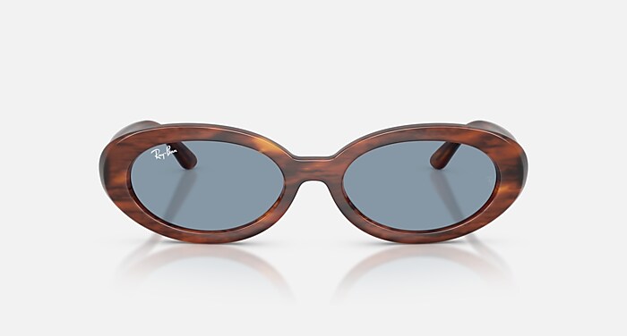 RB2223 Sunglasses in Striped Havana and Blue (54-19) - RB2223