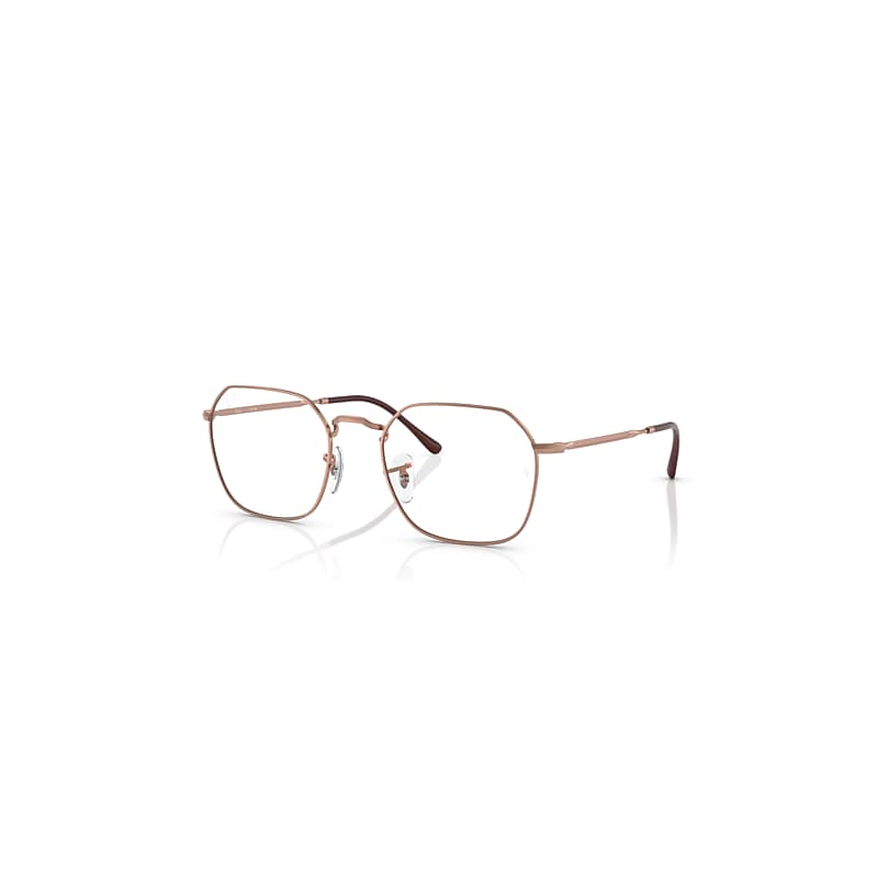 Ray-Ban Eyeglasses Unisex Jim Optics - Rose Gold Frame Clear Lenses Polarized 53-20