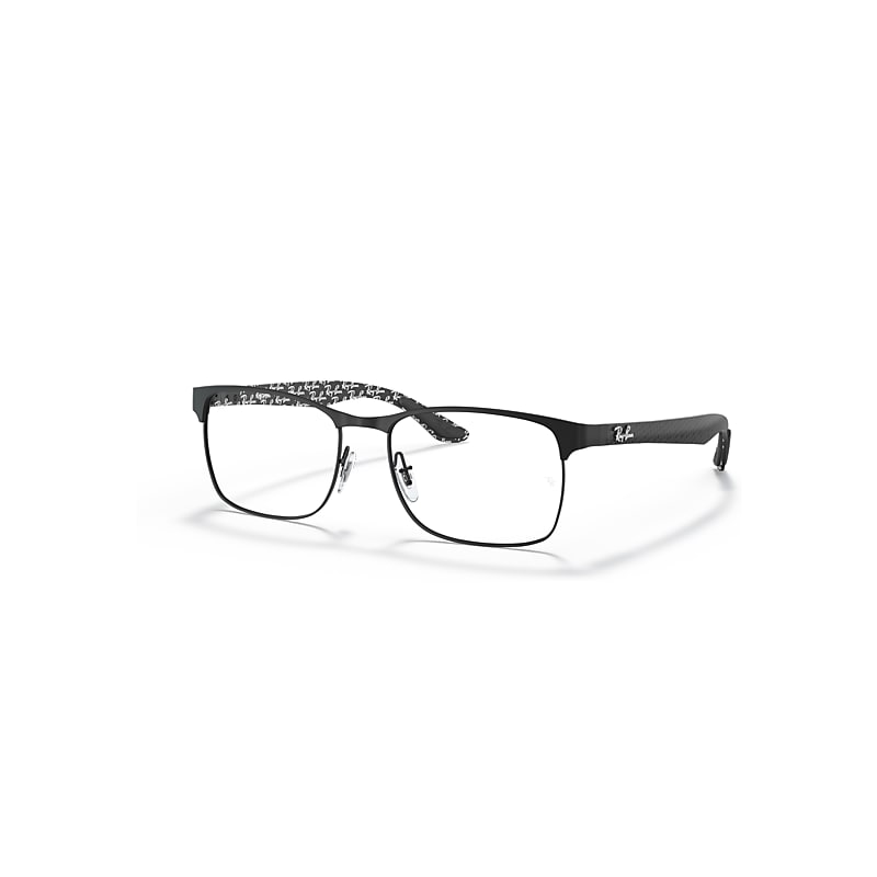 Ray-Ban Eyeglasses Unisex Rb8416 Optics - Black Frame Clear Lenses Polarized 55-17