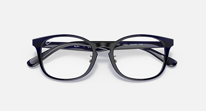 RB5386 OPTICS メガネ ダーク透明ブルー と クリア (51-19) - RB5386D