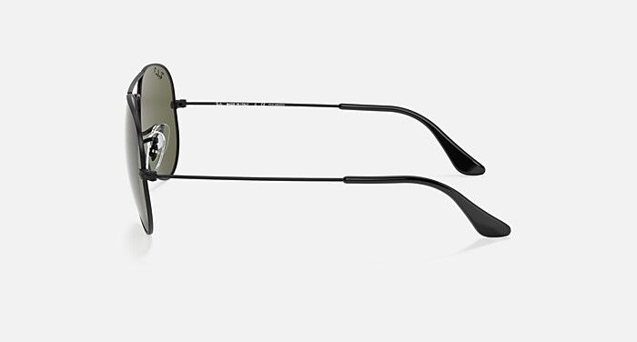 AVIATOR CLASSIC Sunglasses in Black and G-15 Green Polarized