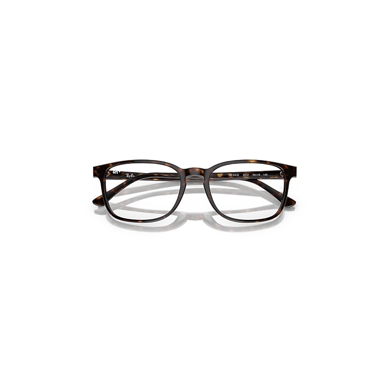 Ray-Ban Rb5418 Optics Optical Havana Frame Clear Lenses Polarized 56-19