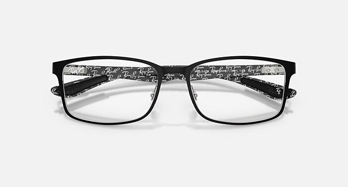 RB8424 OPTICS メガネ マットブラック & シルバー と クリア (57-18