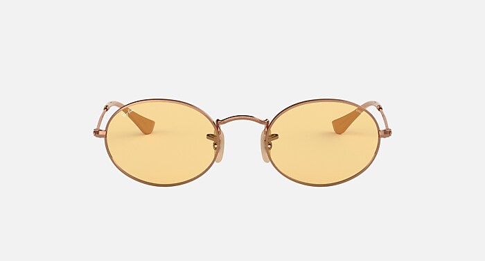 OVAL FLAT LENSES Sunglasses in Copper and Yellow Photochromic (51