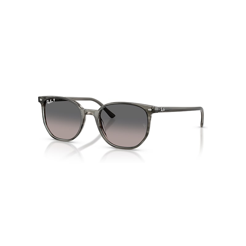 Ray-Ban Sunglasses  Elliot - Striped Grey Frame Grey Lenses Polarized 52-19, RB2197