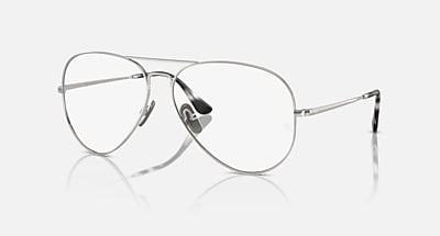 AVIATOR TITANIUM OPTICS メガネ ブラック と クリア (58-14) - RB8789
