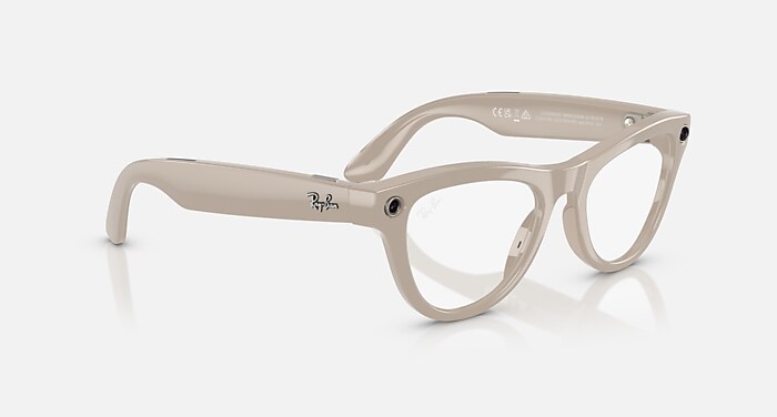 RAY-BAN META (GEN 1) SKYLER AI Glasses in Chalky Gray and Clear