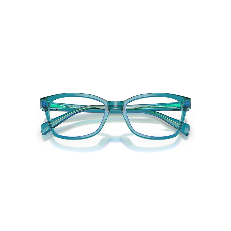Ray-Ban Rb1591 Optics Kids Optical Transparent Blue/green Frame Clear Lenses Polarized 46-16