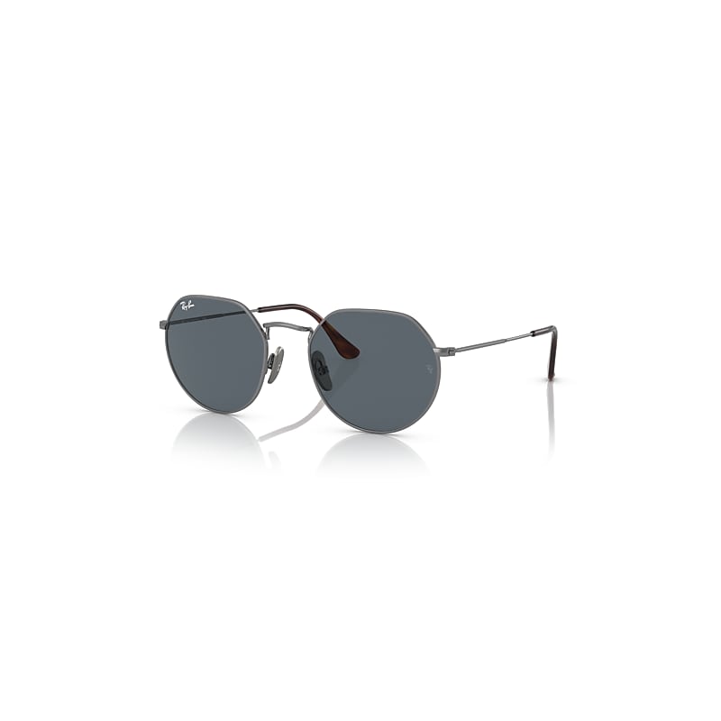 Ray-Ban Sunglasses Jack Titanium Gunmetal Blue Round RB 8165 9244/R5 51mm - Image 4