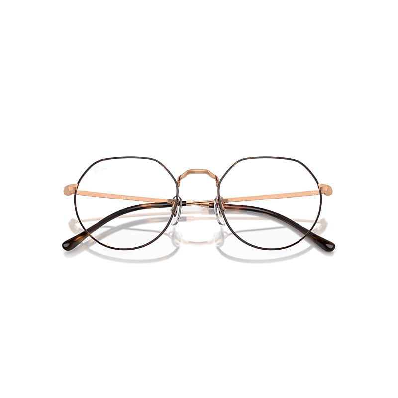 Ray-Ban Jack Optics Optical Rose Gold Frame Clear Lenses Polarized 49-20