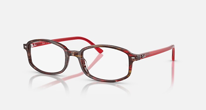 ト*ン様 レイバン SAM OPTICS Eyeglasses with Transparent Shade Fantasy Red and Clear