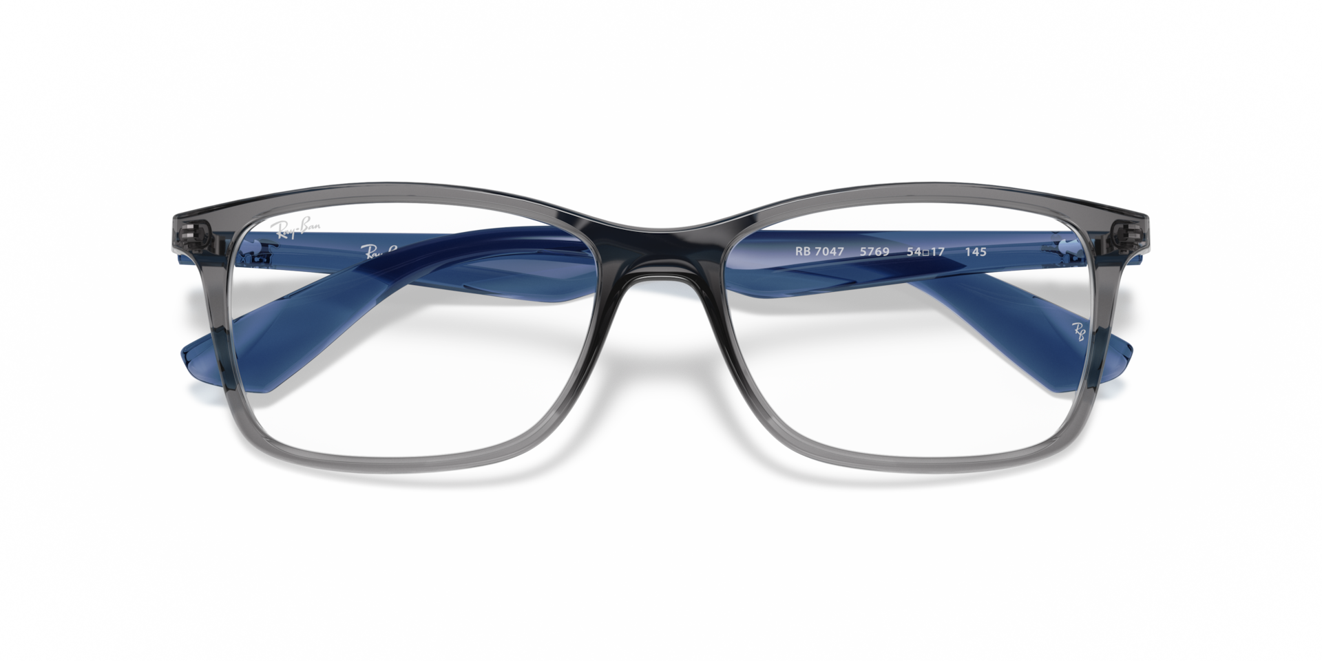 Ray-Ban Rb7047 Optics Eyeglasses Blue Frame Clear Lenses Polarized 54-17 176$