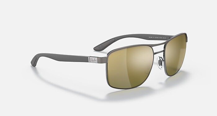 RB3660 POLARIZED+ LENSES Sunglasses in Gunmetal and Green