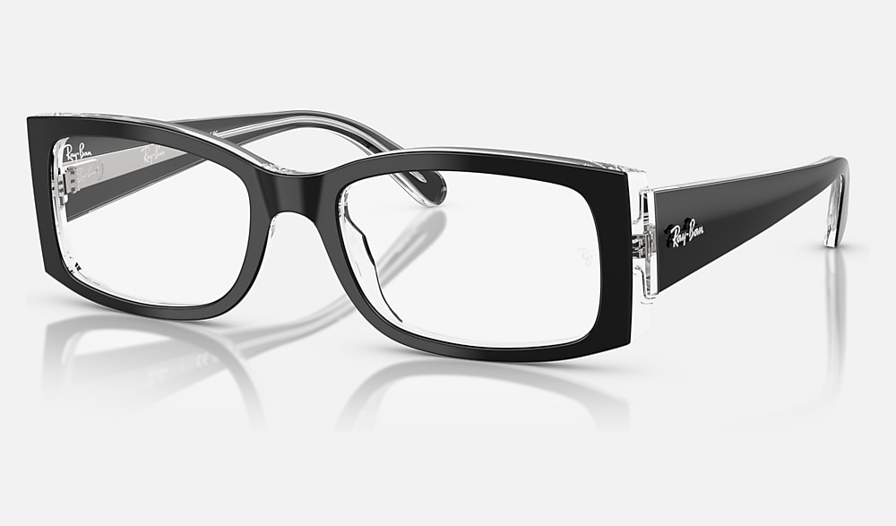 MIRIAM OPTICS メガネ 透明上にブラック と クリア (54-19) - RB5434F