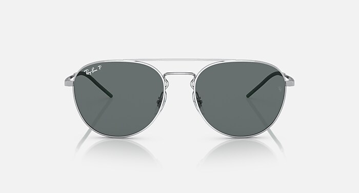 RB3589 Polarized Sunglasses in Silver and Dark Grey Polarized (55
