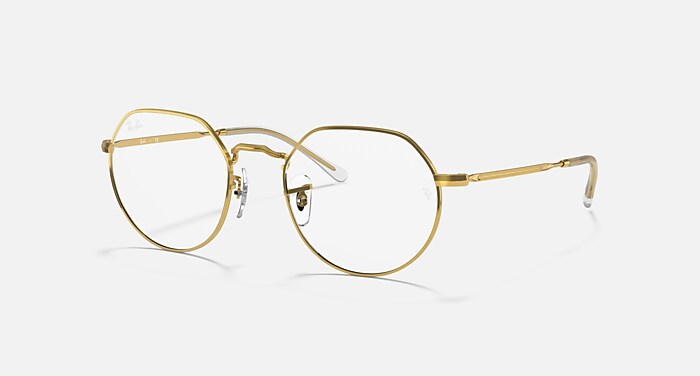 JACK OPTICS Eyeglasses with Gold and Clear (49-20) - RB6465 | Ray