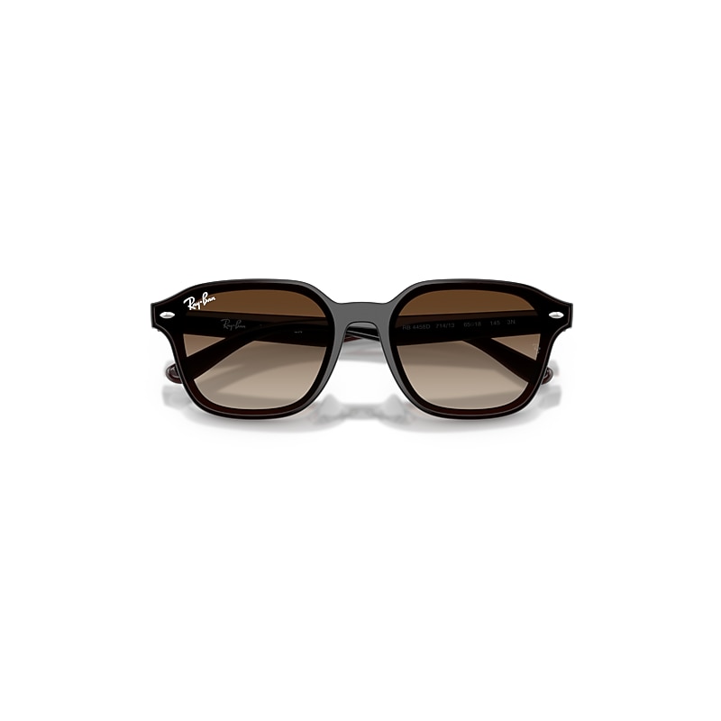 Ray-Ban Rb4458d Sunglasses Transparent Dark Brown Frame Brown Lenses 65-18