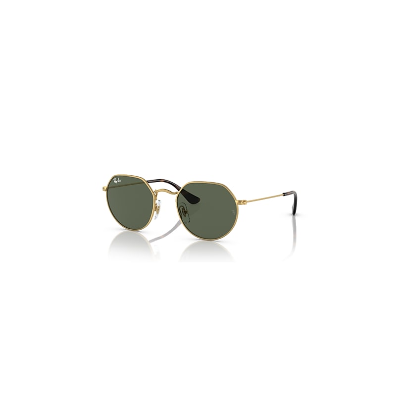 Ray-Ban Jack Kids Sunglasses Arista Gold Frame Green Lenses 47-19