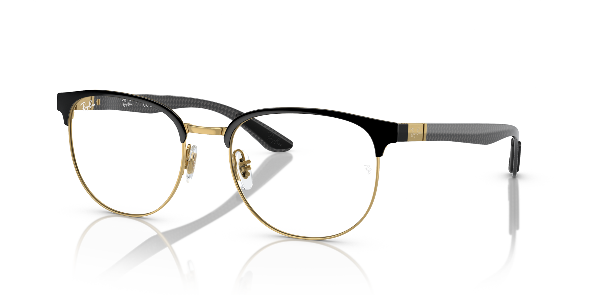 Ray-Ban Rb8422 Optics  - Monture Charbon Foncé Verres Incolore 54-19 polarisés