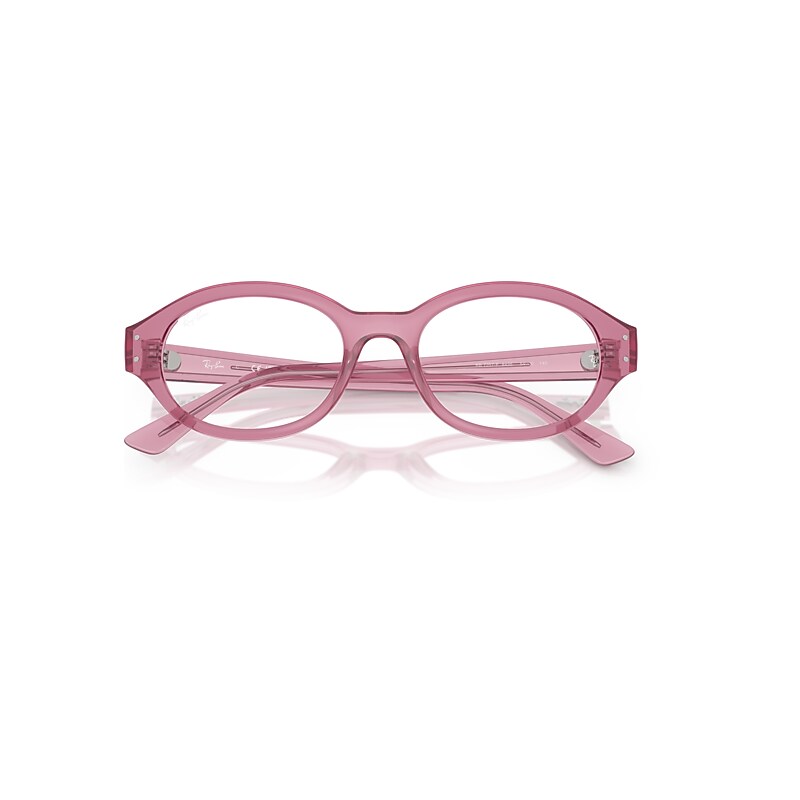 Ray-Ban Shilo Optics Bio-based Optical Pink Frame Clear Lenses Polarized 52-20