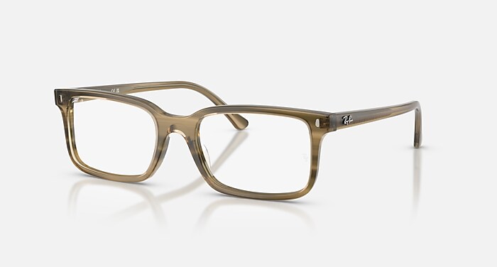 ray.m RB5445 OPTICS Eyeglasses with Striped Green and Clear (54-19