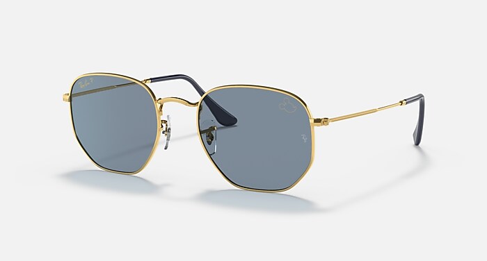 HEXAGONAL MICKEY WDM50 Polarized Sunglasses in Arista Gold and