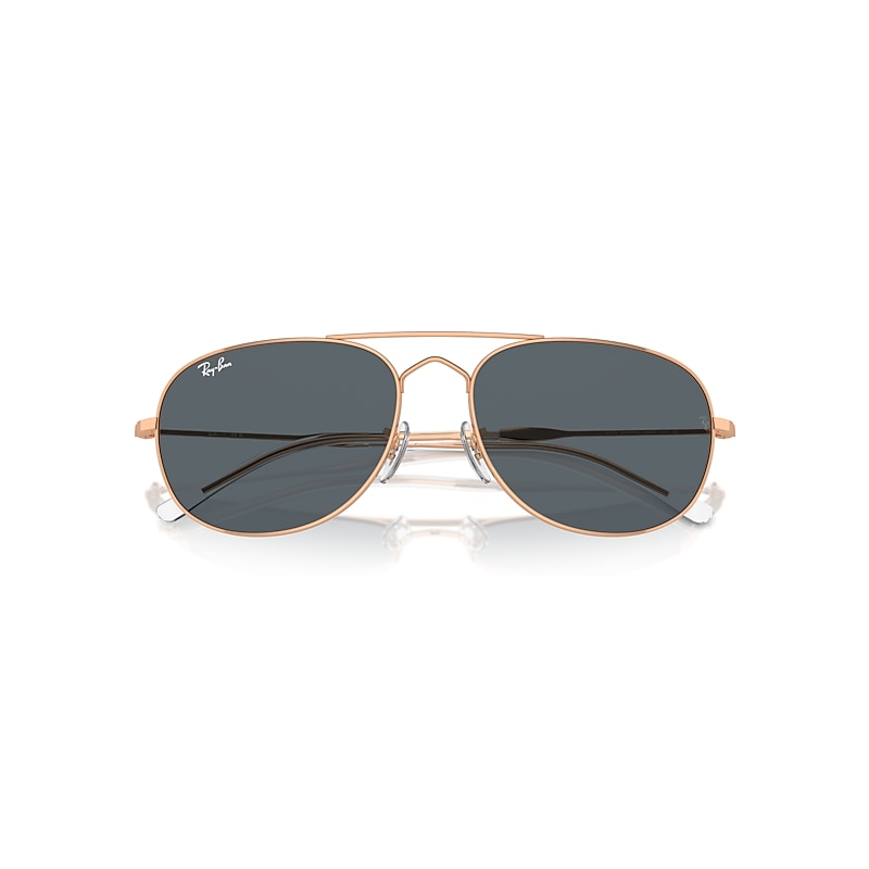 Ray-Ban Unisex Sunglass Bain Bridge - Frame color: Rose Gold, Lens color: Blue