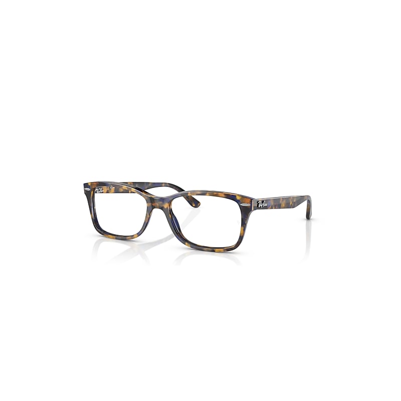 Ray-Ban Eyeglasses Unisex Rb5428 Optics - Yellow & Blue Havana Frame Clear Lenses Polarized 55-17