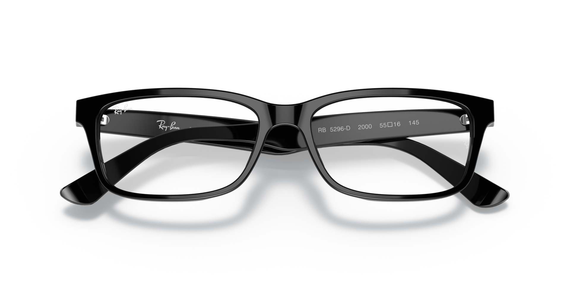 Ray-Ban Rb5296d Eyeglasses Black Frame Clear Lenses 55-16 110$