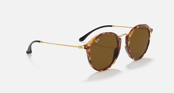 Ray-Ban サングラス レイバン RB2447 rayban ブラウン ROUND FLECK サングラス ブラウンハバナ と B-15 ブラウン (49-21