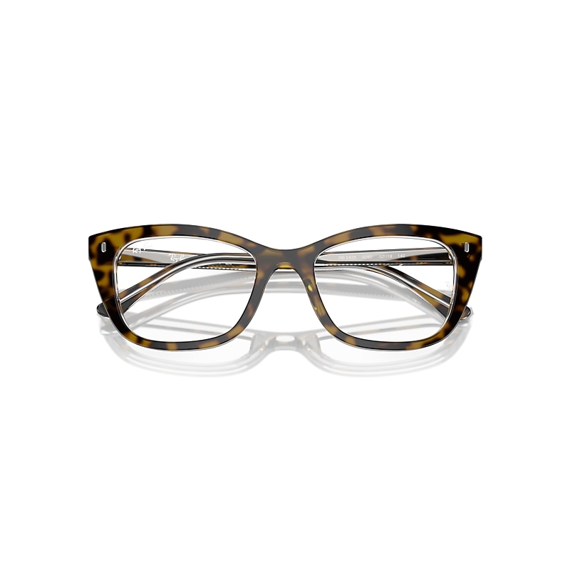 Ray-Ban Rb5433 Optics Optical Havana On Transparent Frame Clear Lenses Polarized 52-19