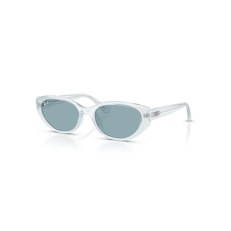 Ray-Ban  Bio-Based Gafas De Sol Hielo Transparente Montura Azul Lentes 55-19, RB4457D