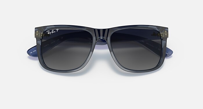 JUSTIN CLASSIC Sunglasses in Transparent Blue and Grey  display picture 3