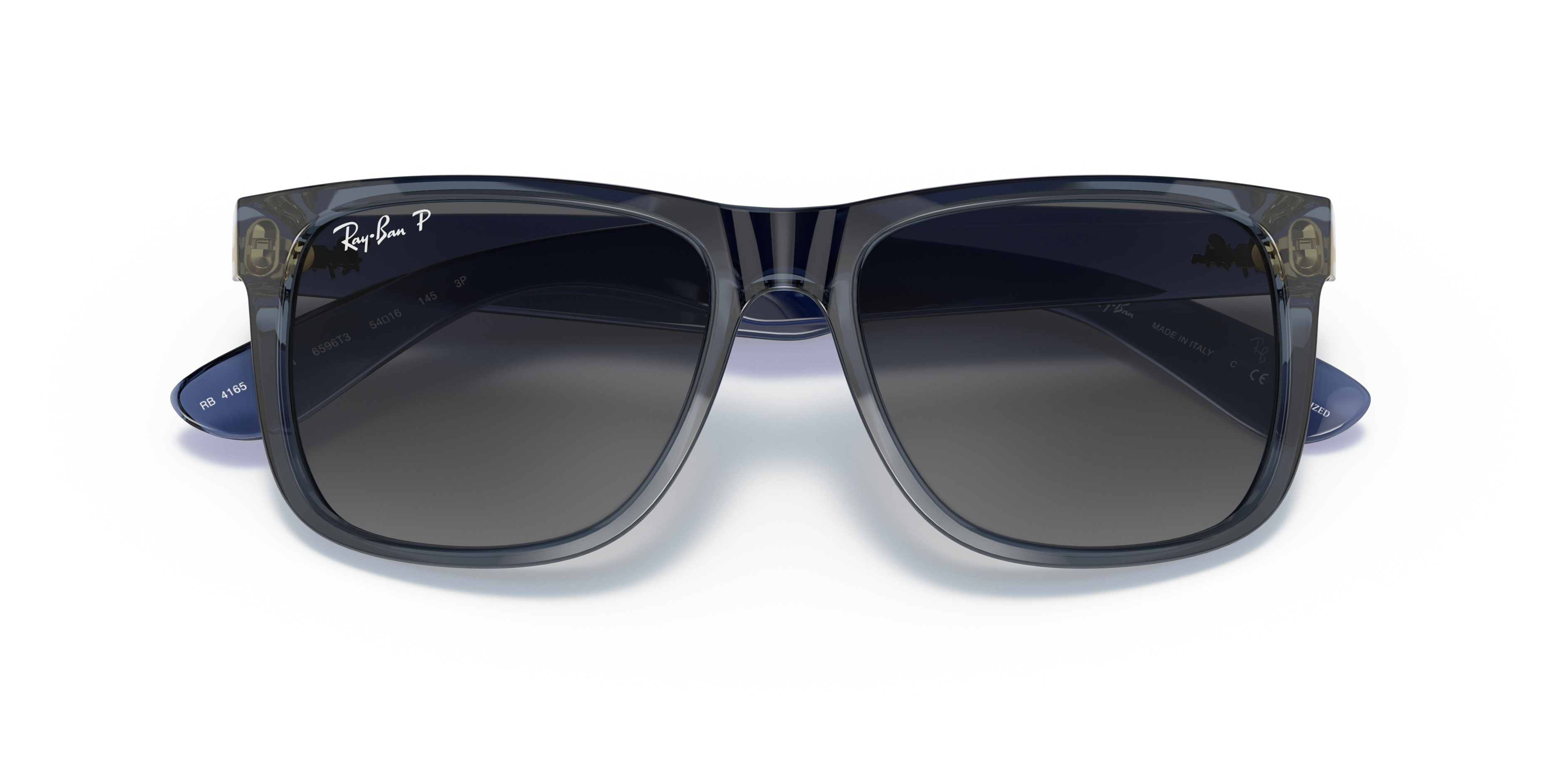 JUSTIN CLASSIC Sunglasses in Transparent Blue and Grey Polarized JUSTIN CLASSIC Sunglasses in Transparent Blue and Grey Polarized