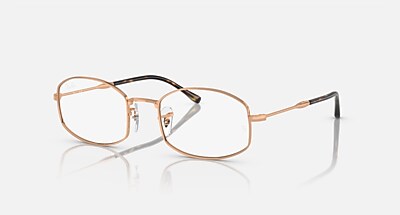 【新品】レイバン Ray-Ban RX6510　メガネフレーム ローズゴールド RB6510 OPTICS メガネ ガンメタル と クリア (50-20) - RB6510