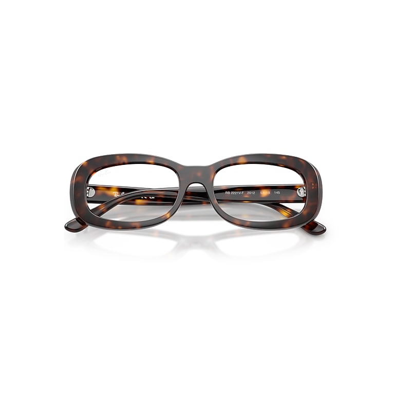 Ray-Ban Rb2221v Optics Optical Havana Frame Clear Lenses Polarized 53-18
