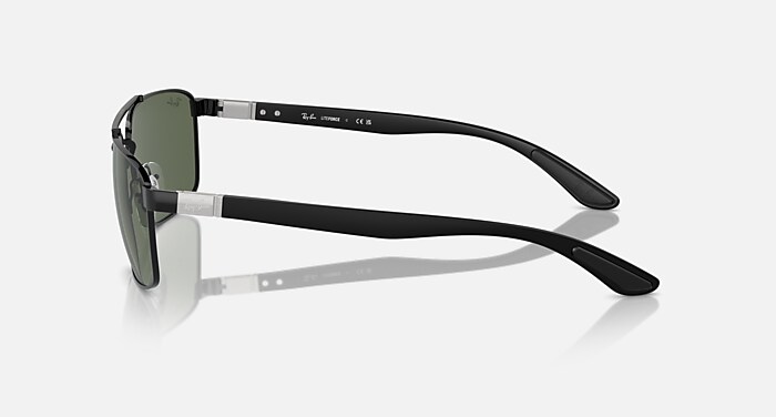 RB3737 Sunglasses in Black and Dark Green (60-18) - RB3737 | Ray