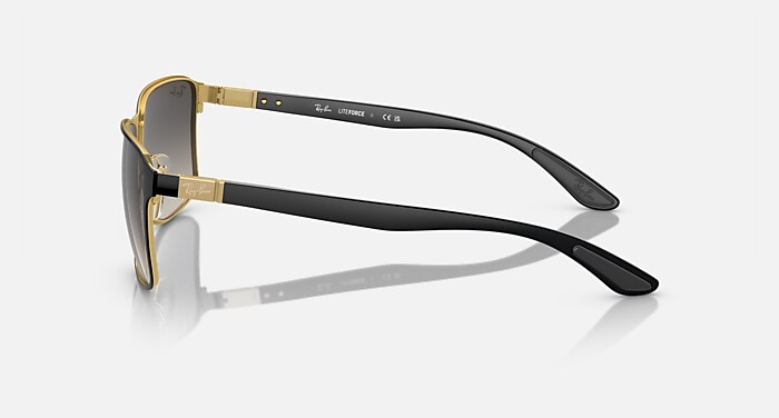 RB3721 Sunglasses in Black On Gold and Grey (59-17) - RB3721 | Ray