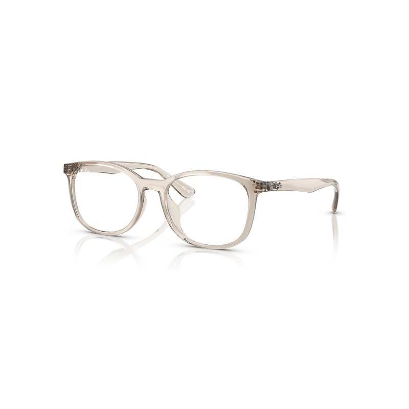 Ray-Ban Eyeglasses Unisex Rb7093d Optics - Transparent Light Brown Frame Clear Lenses Polarized 54-18